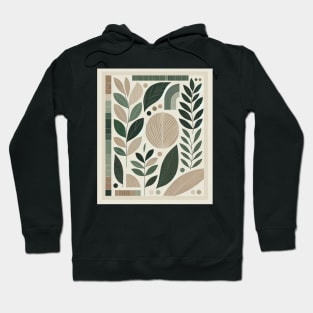 Botanical Mosaic: Harmony in Leaves and Lines Hoodie